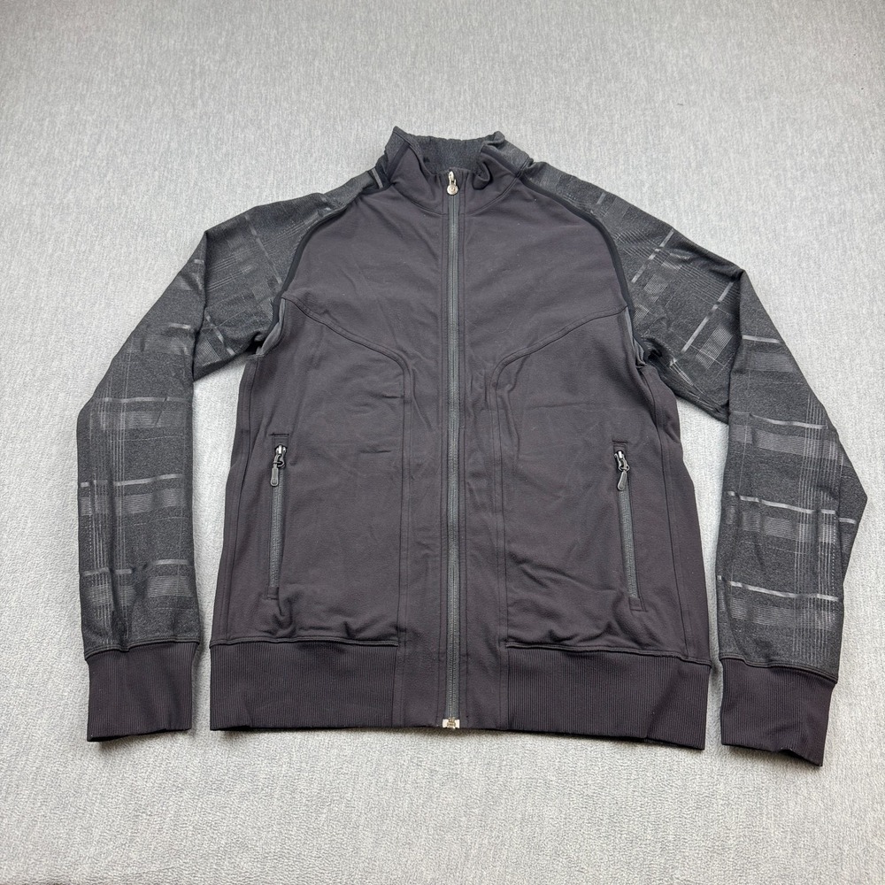 Lululemon Jacket Mens Large Black Track Full Zip Athletic‎ Mock Neck Workout
